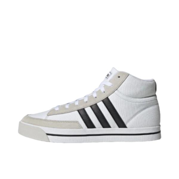 推荐商品：adidas Retrovulc 板鞋 防滑耐磨轻便透气舒适复古轻运动 白色/灰色/黑色
