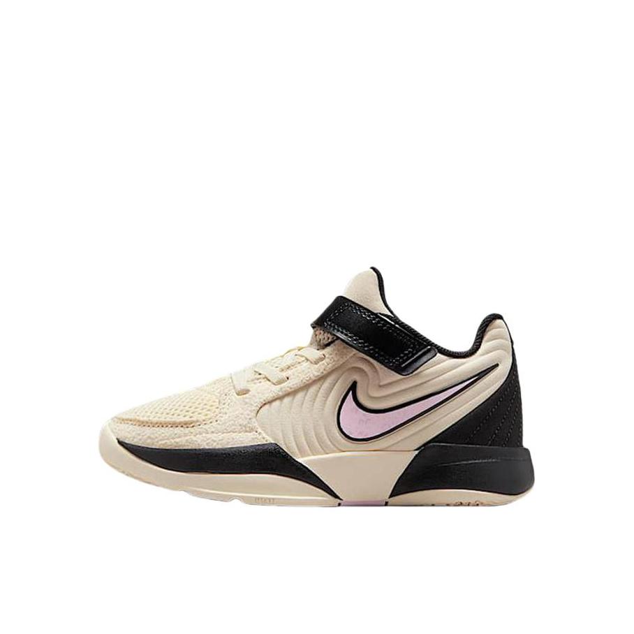 推荐商品：Nike Ja 2 防滑 耐磨 魔术贴 低帮 易穿脱 网面 耐用 儿童篮球鞋 小童/椰奶色/黑色/泡沫粉