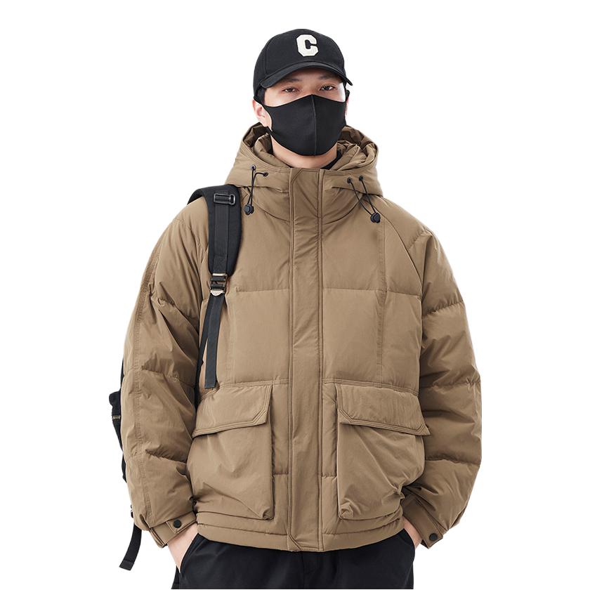 推荐商品：ZACKBOLO/扎克保罗 亲肤保暖工装长袖羽绒服 YR8932 咖啡