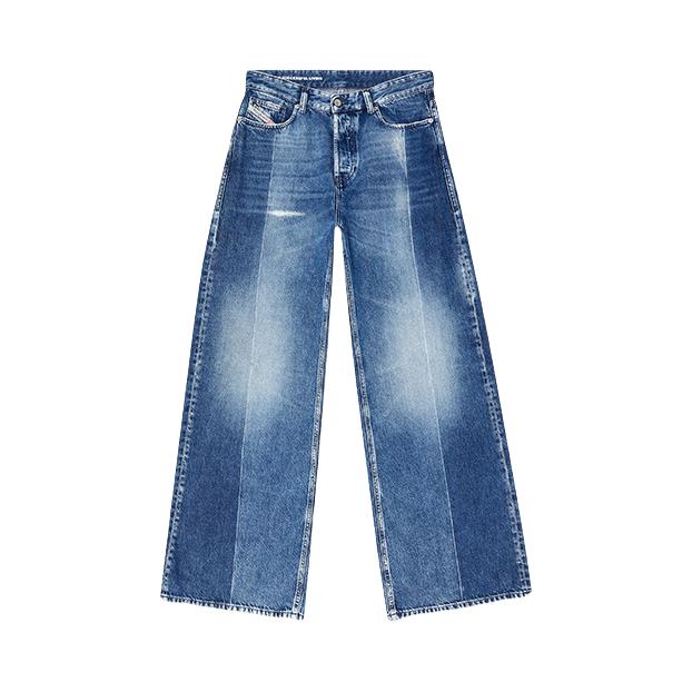 Diesel/迪赛 D-SIRE低腰阔腿直筒牛仔裤 女装 A0692609L48 蓝