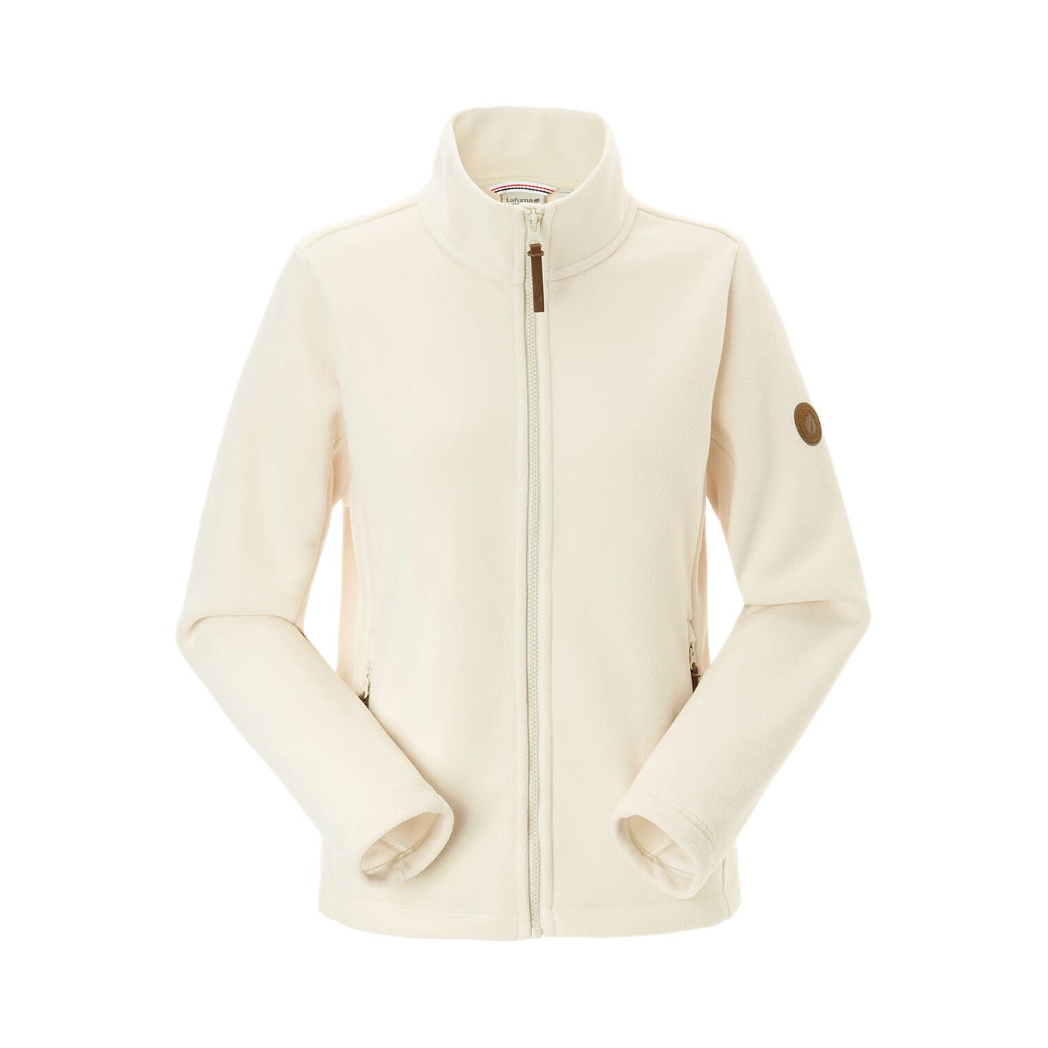 推荐商品：lafuma/乐飞叶 拉链立领保暖长袖抓绒衣 女装 LFJA5CR60 天鹅白