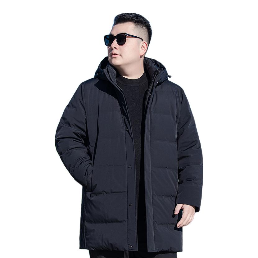 推荐商品：BAODUNWOLF/宝盾狼 保暖中长款白鸭绒防寒羽绒服 WPY58822 黑