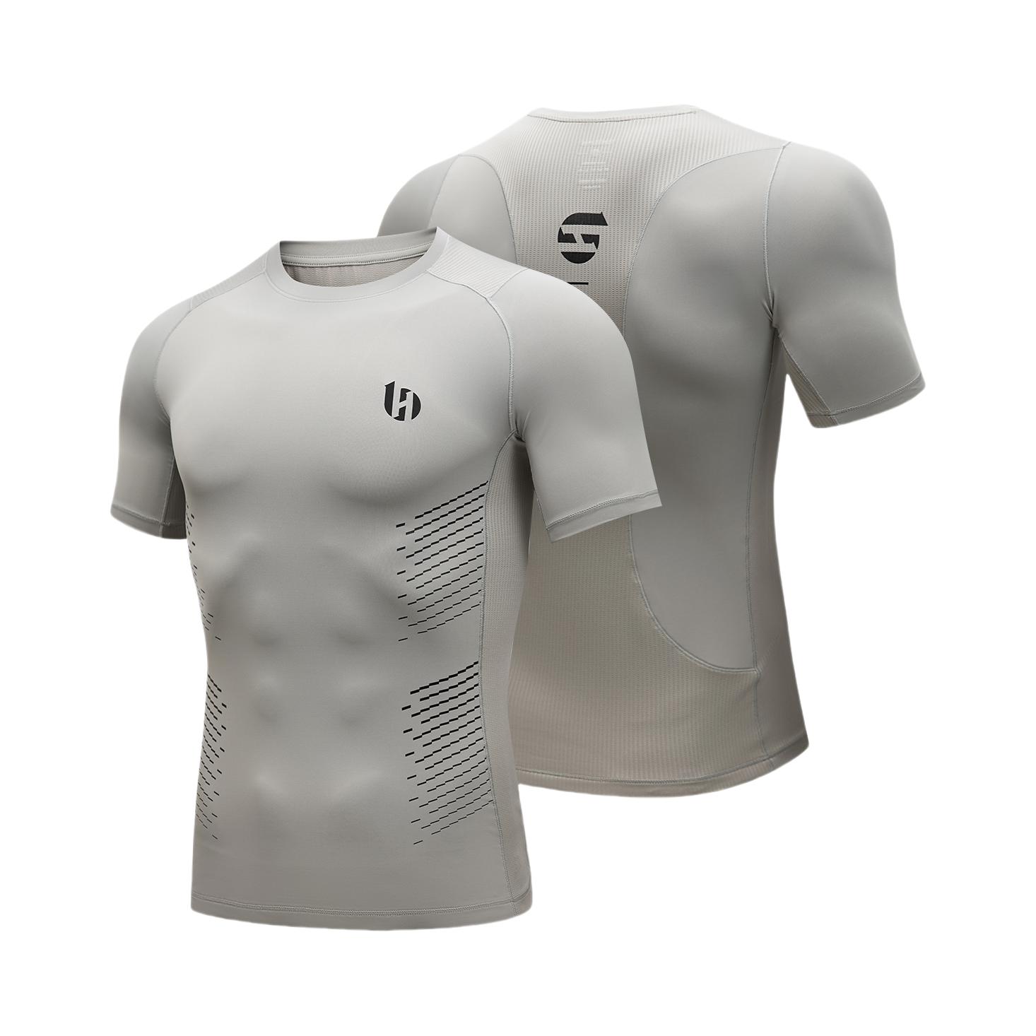 推荐商品：BALLHO 速干透气耐磨短袖紧身衣 BHDX-25023 灰