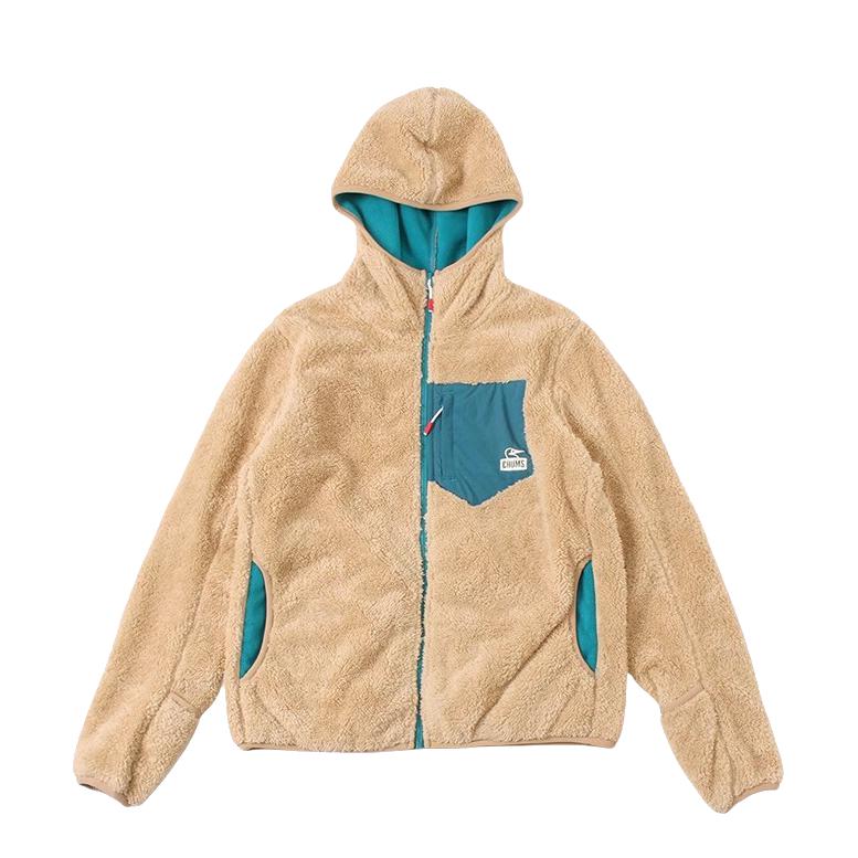 推荐商品：CHUMS/洽洽鸟 保暖开衫连帽抓绒衣 CH04-318452 米