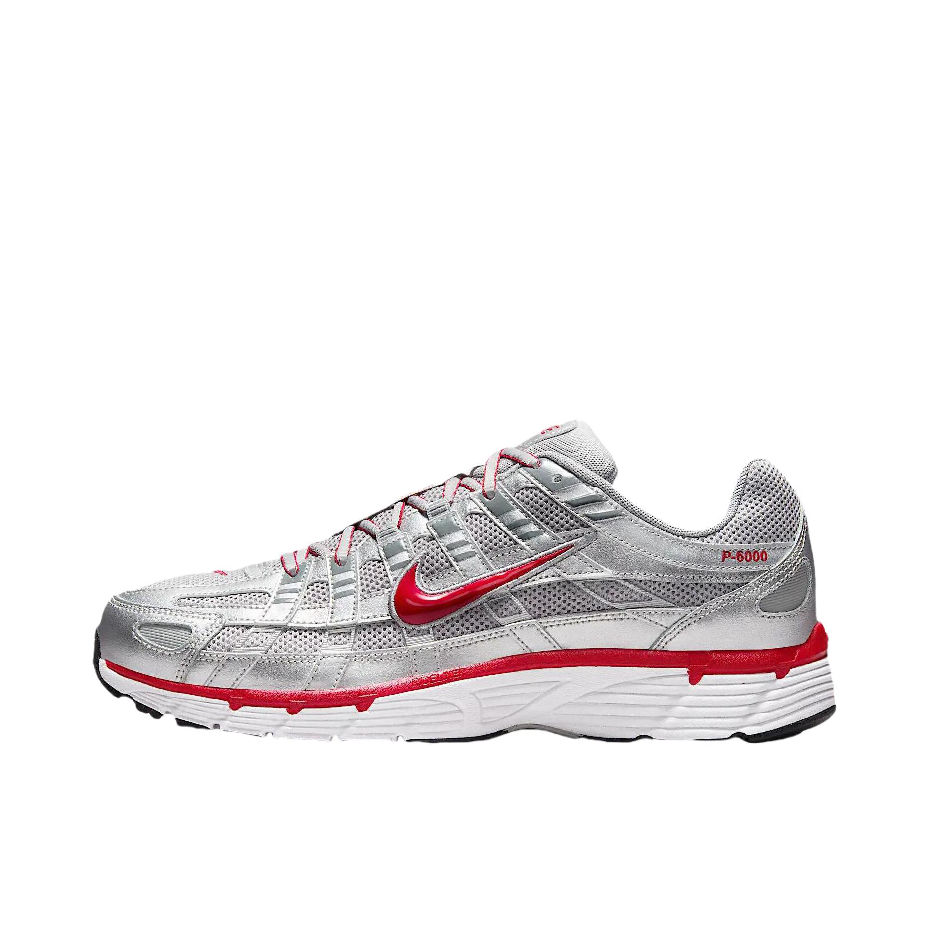 推荐商品：Nike P-6000 CNPT 运动休闲鞋 机能风跑鞋风舒适缓震防滑耐磨时尚潮流复古贴合网面支撑圆头 银色