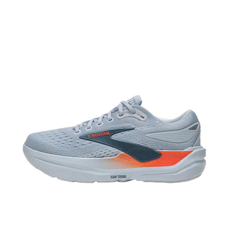 推荐商品：Brooks/布鲁克斯 Ghost 幽灵 Max 3 跑鞋 缓震支撑运动跑步 天空蓝灰/蓝色/桔红色
