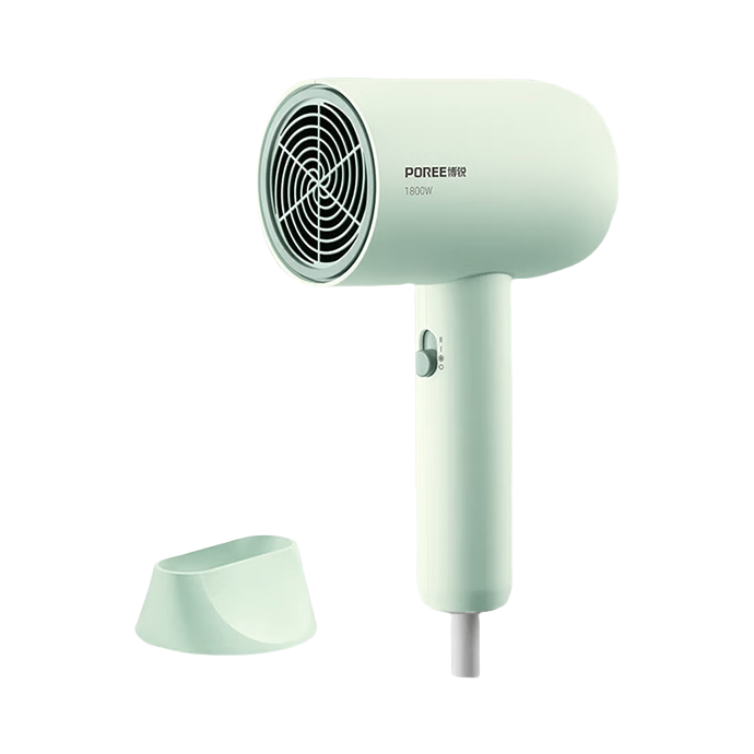 推荐商品：POREE/博锐 PH1622 电吹风 家用便携 1800W大功率 宿舍用 大风力 发廊 理发店 恒温 便捷 风筒冷热风 速干 可折叠 三档 负离子 不伤发 小巧 吹头发