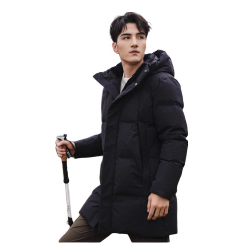 推荐商品：羽物出品 保暖加厚亲肤防风羽绒服 MY246022W7 黑