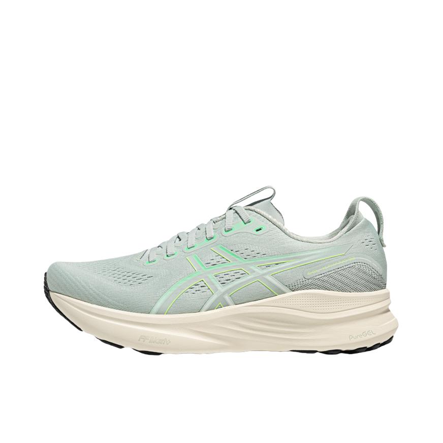 推荐商品：Asics/亚瑟士 GEL-KAYANO 32 跑鞋 防滑耐磨稳定支撑缓震回弹轻量训练圆头体测夜跑短跑 2E宽/灰绿色