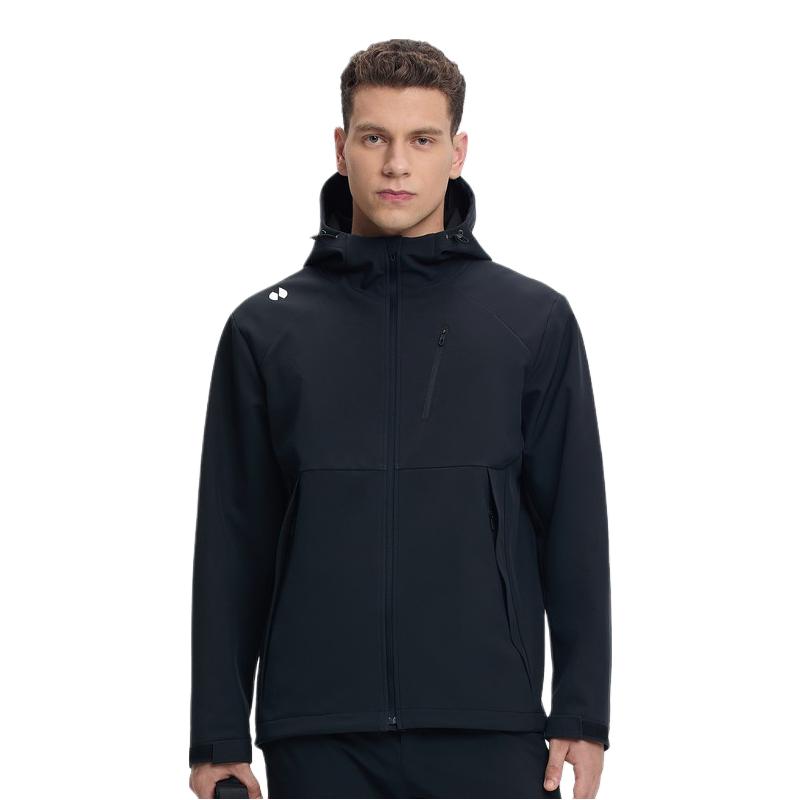 推荐商品：Hotsuit 防风保暖加绒加厚长袖冲锋衣 H1522011 矿物黑