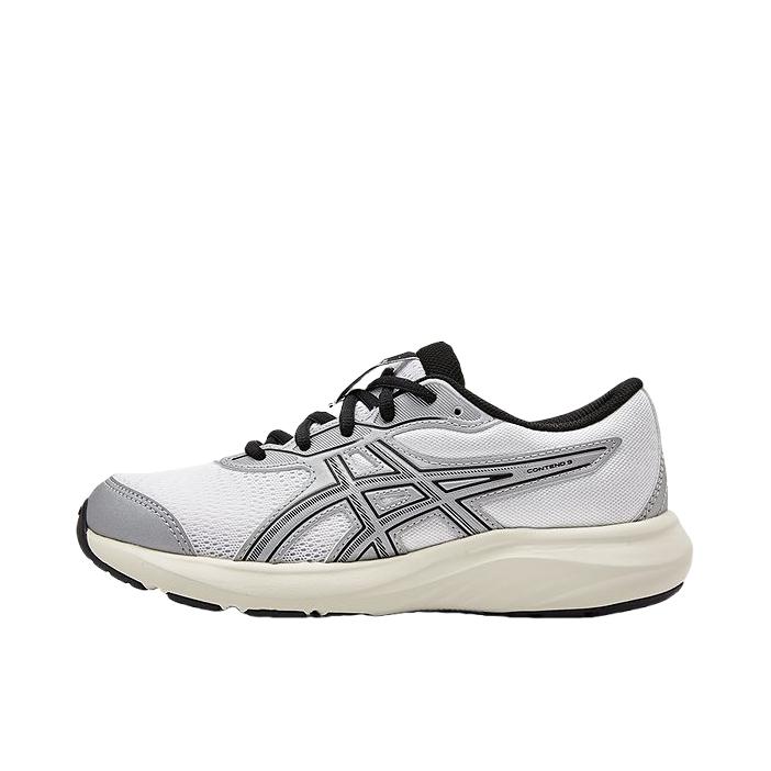 推荐商品：Asics/亚瑟士 Gel-Contend 9 跑鞋 网面透气舒适缓震轻便缓冲轻量回弹支撑系带百搭圆头贴合 大童/银色