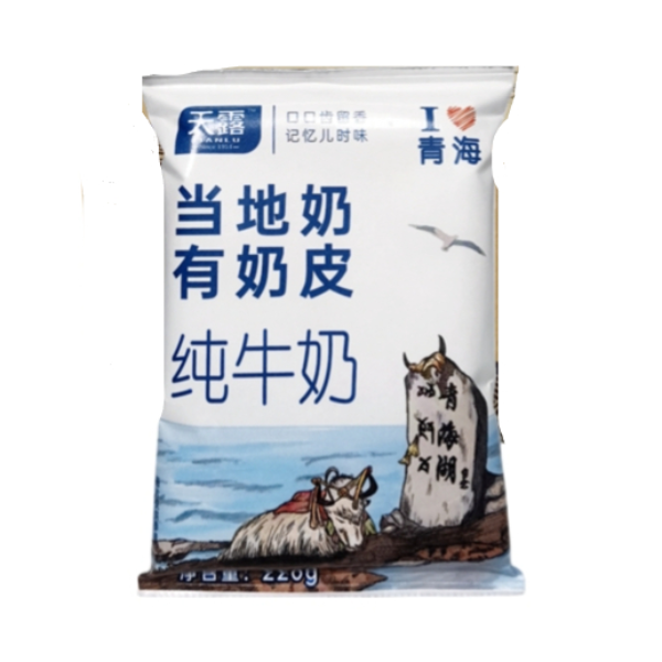 推荐商品：天露 奶皮纯牛奶 袋装