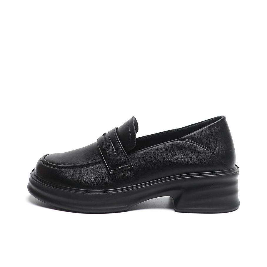 推荐商品：回力 PU 日常 通勤 学院风 粗跟 增高 单鞋 WXP(WZ)-175102 黑色