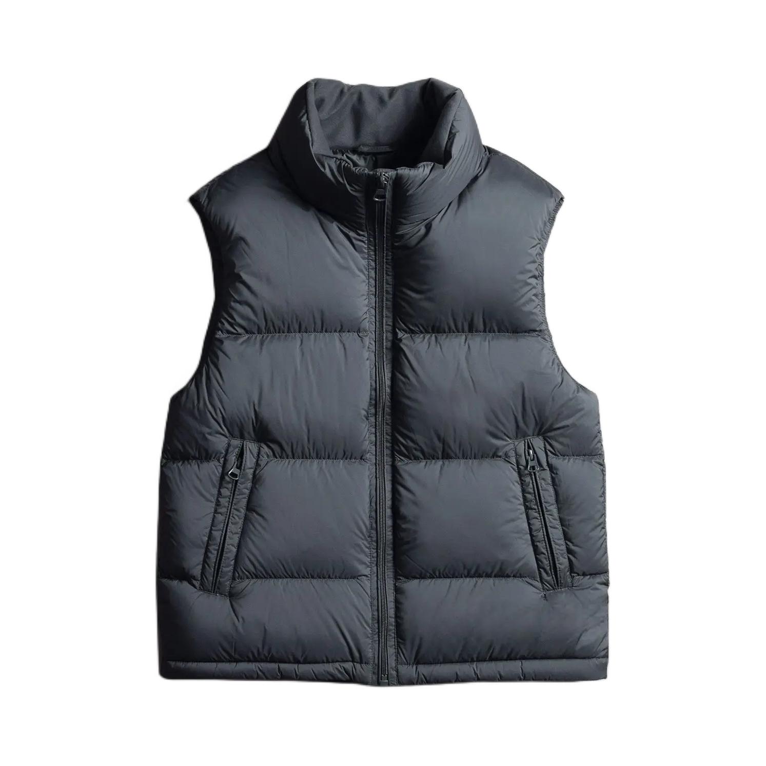 推荐商品：EximeTone 保暖亲肤加厚白鸭绒柔软马甲 Y117 灰