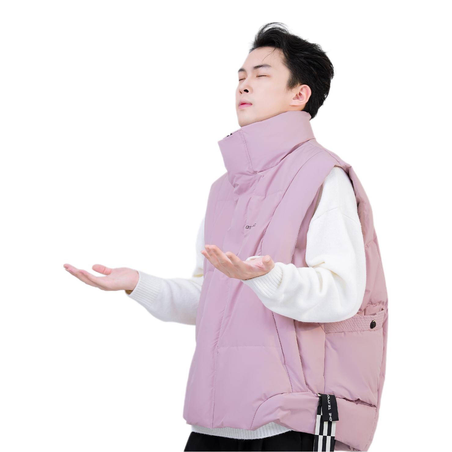 推荐商品：Kacelsy 加厚保暖亲肤羽绒马甲 24002 粉