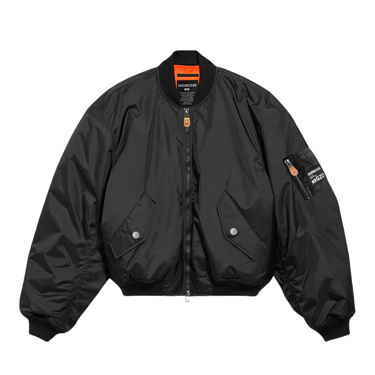 推荐商品：【杨博文同款】GROUND(ZER)O 加棉加厚迷彩廓形耐磨短款长袖夹克 GZOJKNH800100 黑