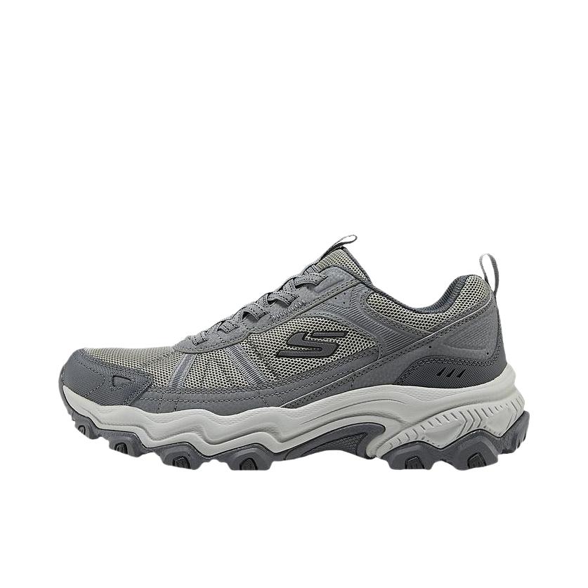 推荐商品：Skechers/斯凯奇 OUTDOOR WOMENS 户外休闲鞋 复古耐磨舒适绑带轻质网布增高秋冬一脚蹬轻便防滑支撑缓震厚底回弹软底情侣 灰色