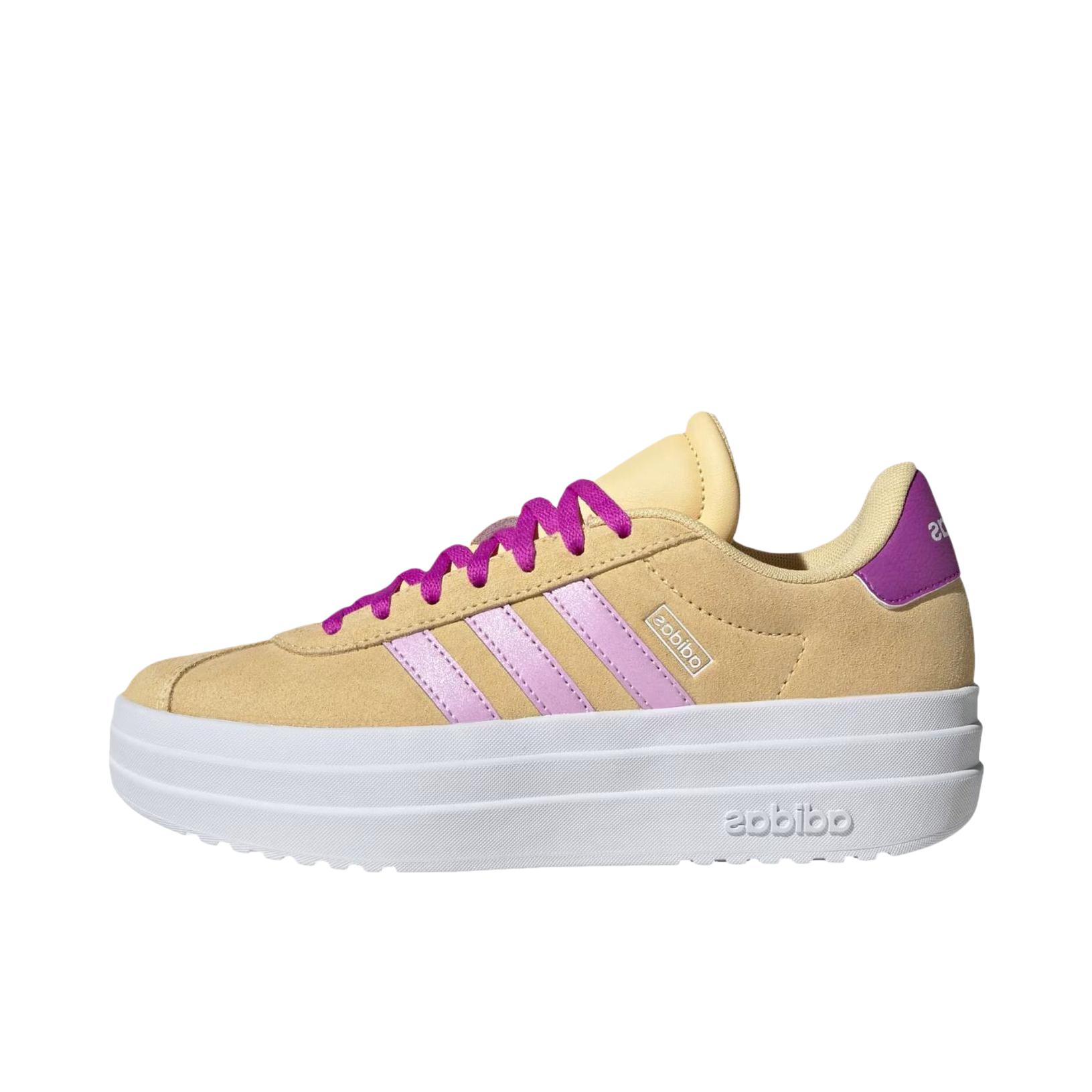 推荐商品：adidas VL Court Bold T头鞋 德训鞋 板鞋 舒适百搭复古防滑耐磨轻便厚底增高贴合圆头 大童/棕色
