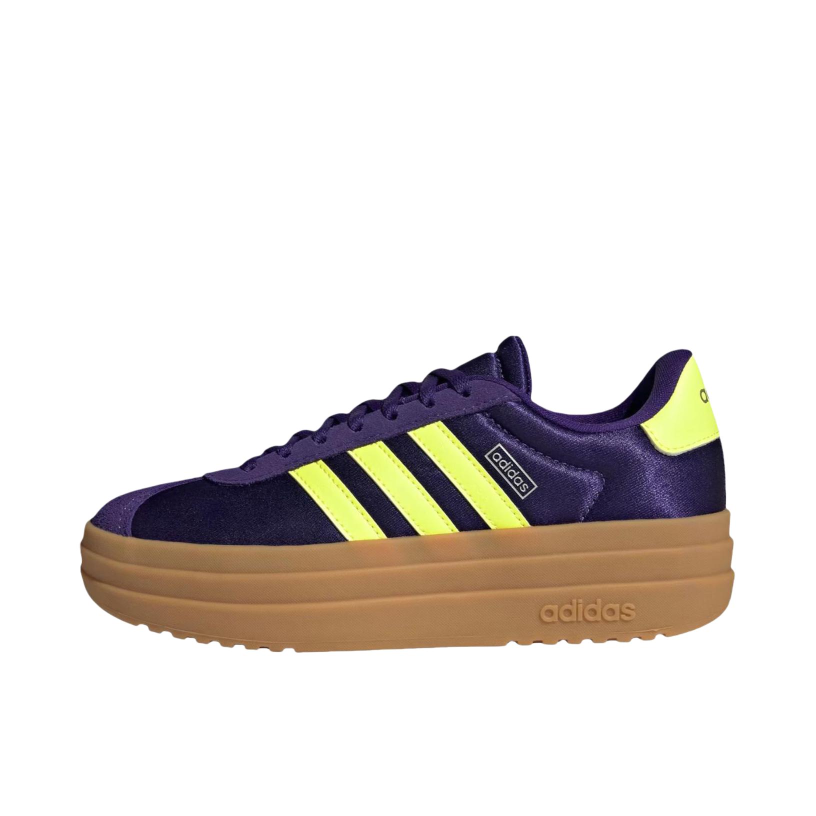 推荐商品：adidas VL Court Bold T头鞋 德训鞋 板鞋 舒适百搭复古防滑耐磨轻便厚底增高贴合圆头 大童/学院紫