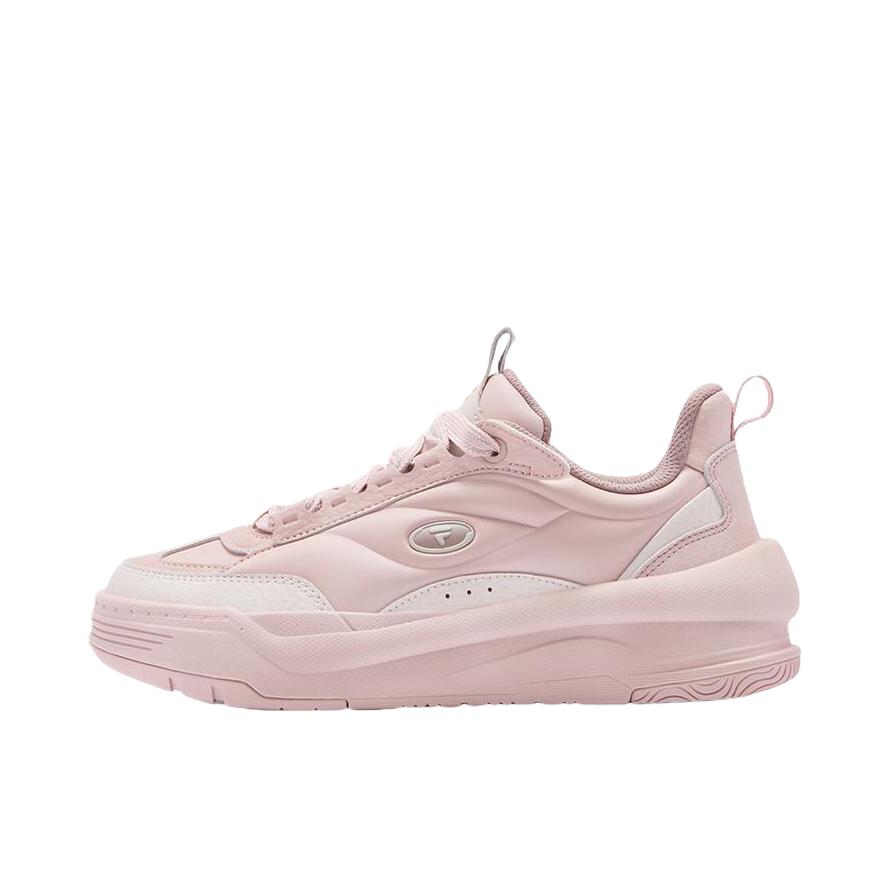 推荐商品：FILA/斐乐 JOURNEY 板鞋 织物合成革系带圆头厚底 女款/桃红色/椰奶糖