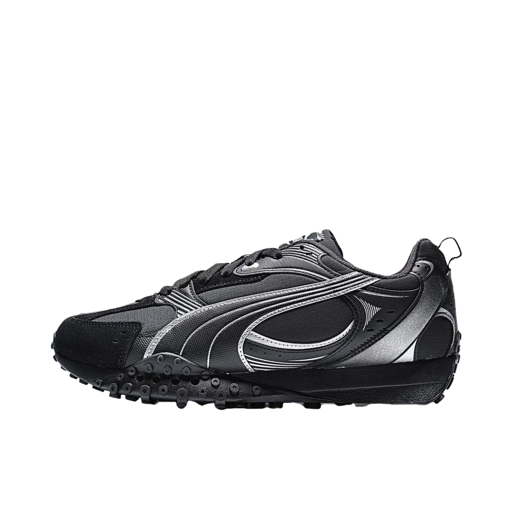 推荐商品：Puma/彪马 BLKTOP RIDER V2 CM 运动休闲鞋 复古低帮系带增高支撑 黑色/银色