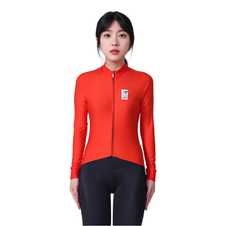 推荐商品：SPAKCT/思帕客 薄绒修身保暖长袖骑行服 女装 YB222018 橙