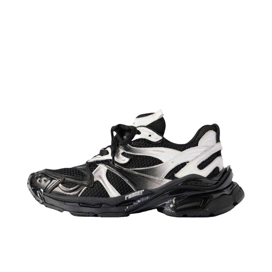 推荐商品：Balenciaga  RUNNER 2.0  皮革 圆头 防滑耐磨 简约时尚  老爹鞋 男款/黑色