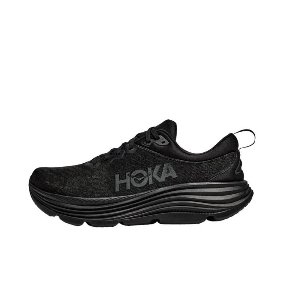 推荐商品：HOKA ONE ONE  Gaviota 5  公路 缓震透气 防滑耐磨 圆头 稳定 迦维塔 5 跑鞋 宽版/黑色/灰色