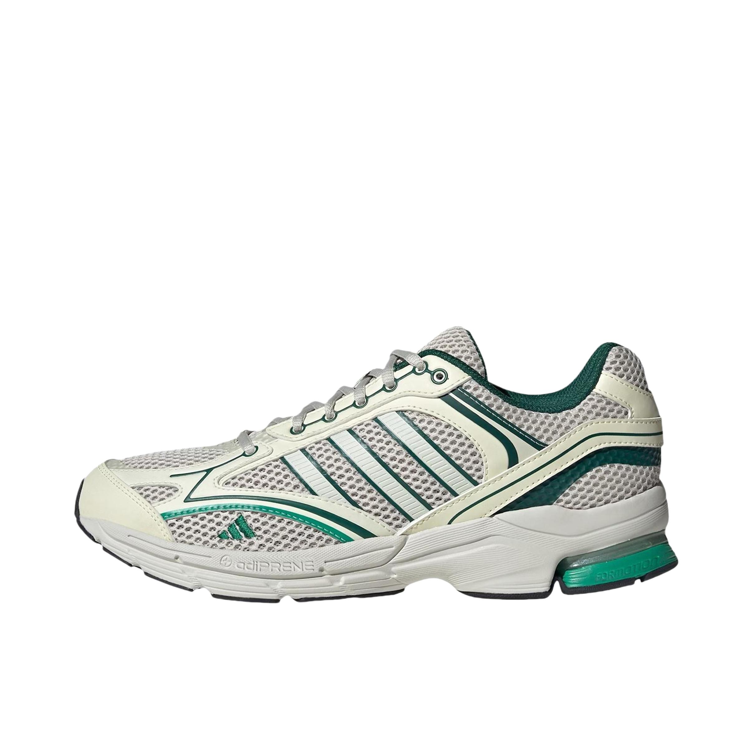 推荐商品：adidas Spiritain 2000 跑鞋 减震防滑耐磨休闲复古织物防水合成革轻运动 珍珠白/绿色