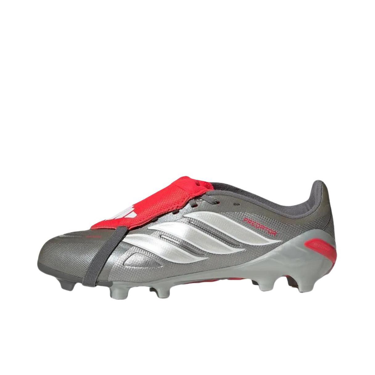 推荐商品：adidas Predator Elite FT FG 猎鹰25 足球鞋 顶级胶质长钉硬天然草场耐用支撑 大童/灰色