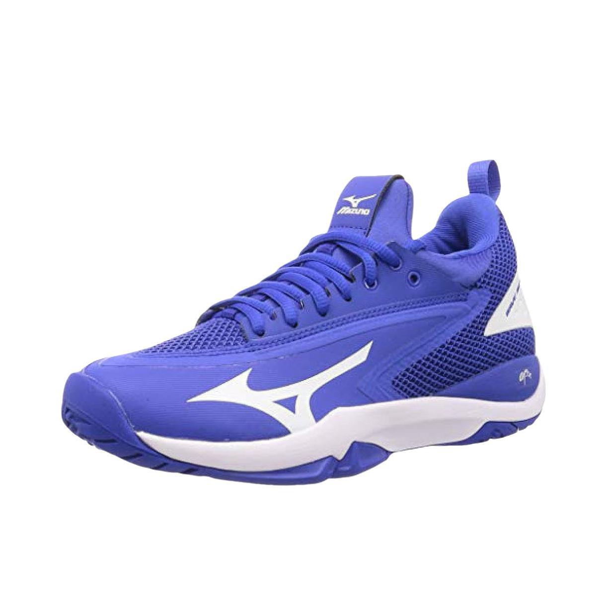 推荐商品：Mizuno/美津浓 WAVE IMPULSE 网球鞋 防滑舒适透气耐磨 蓝色/白色