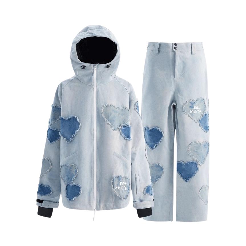 推荐商品：ISEE MIGGA 防风防水透气运动套装 IM-22401182 牛仔破坏爱心