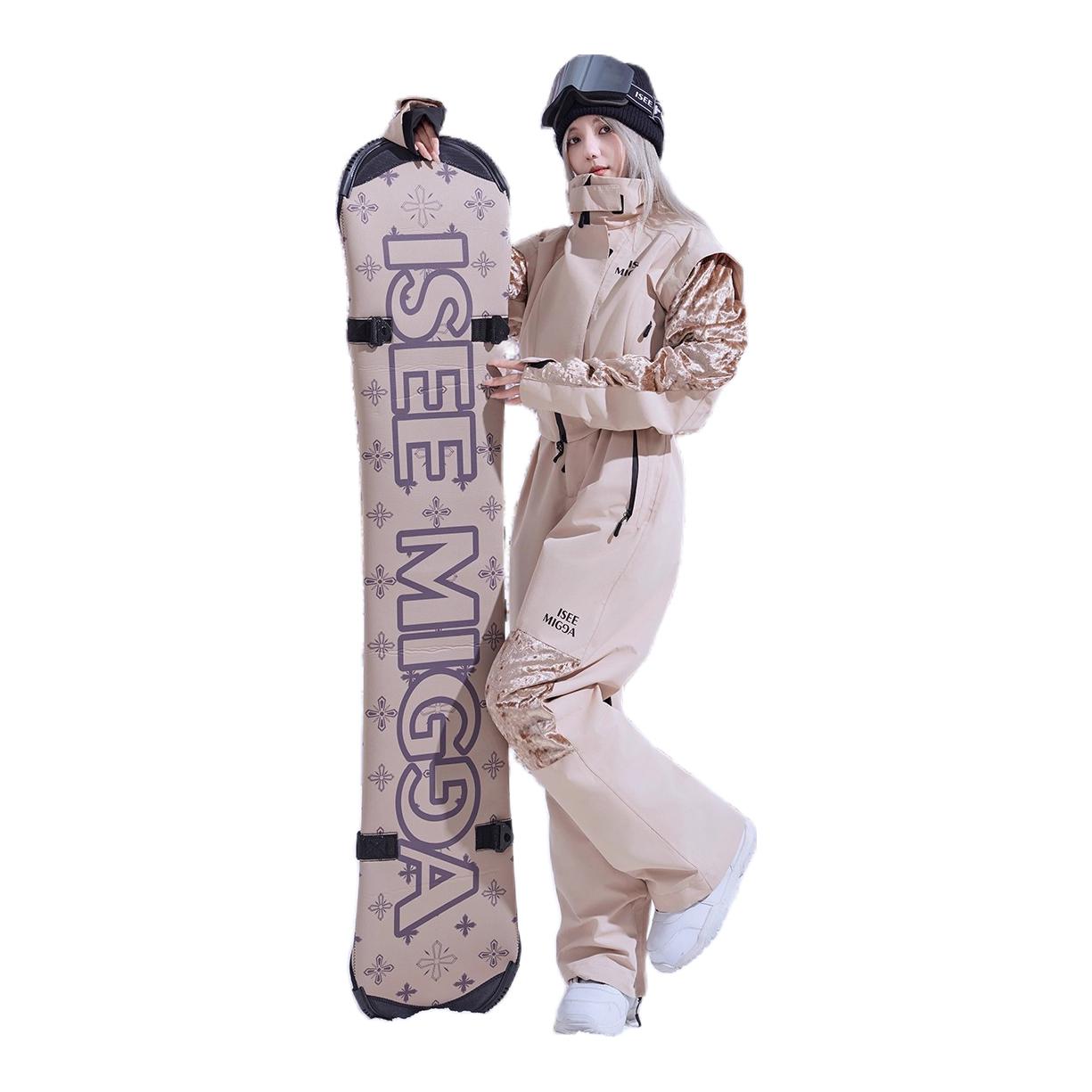 推荐商品：ISEE MIGGA 丝绒绗缝拉链运动套装 女装 IM-23101219 丝绒棕