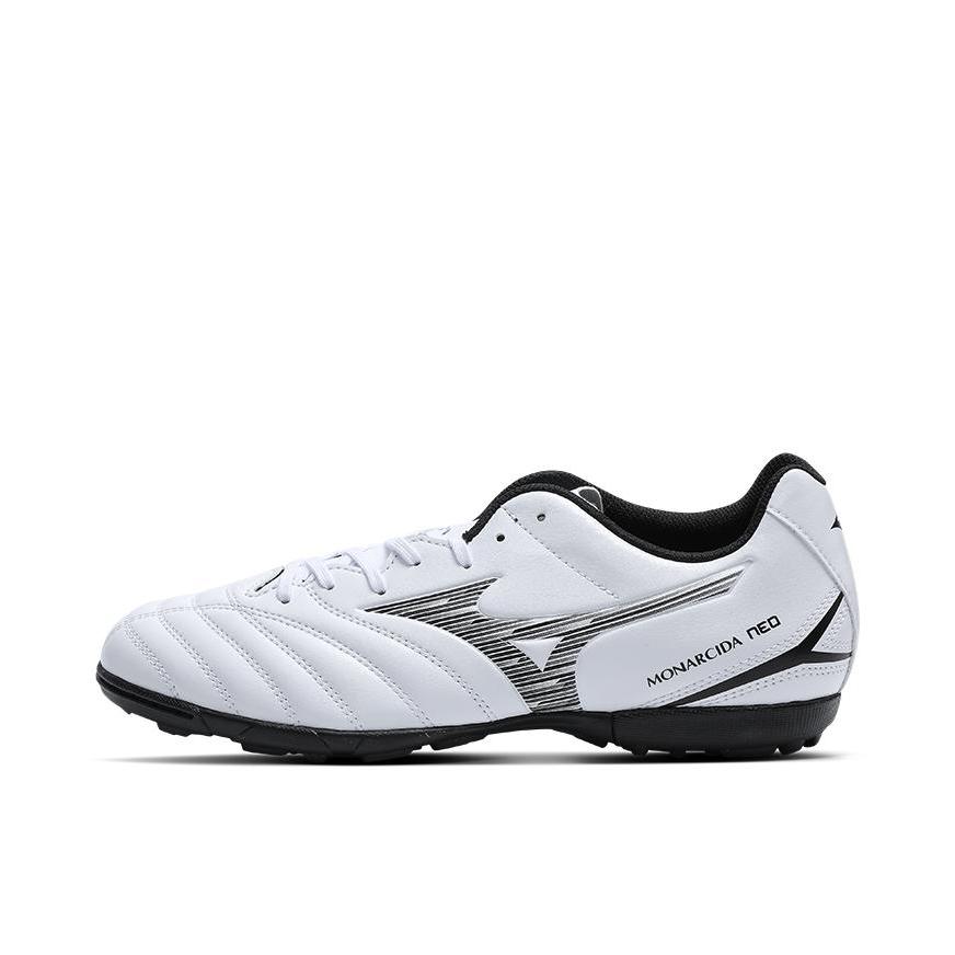 推荐商品：Mizuno/美津浓 MONARCIDA NEO III SELECT AS 中端 碎钉 舒适百搭 防踢 比赛训练 人造草地 胶质 足球鞋 白色/黑色