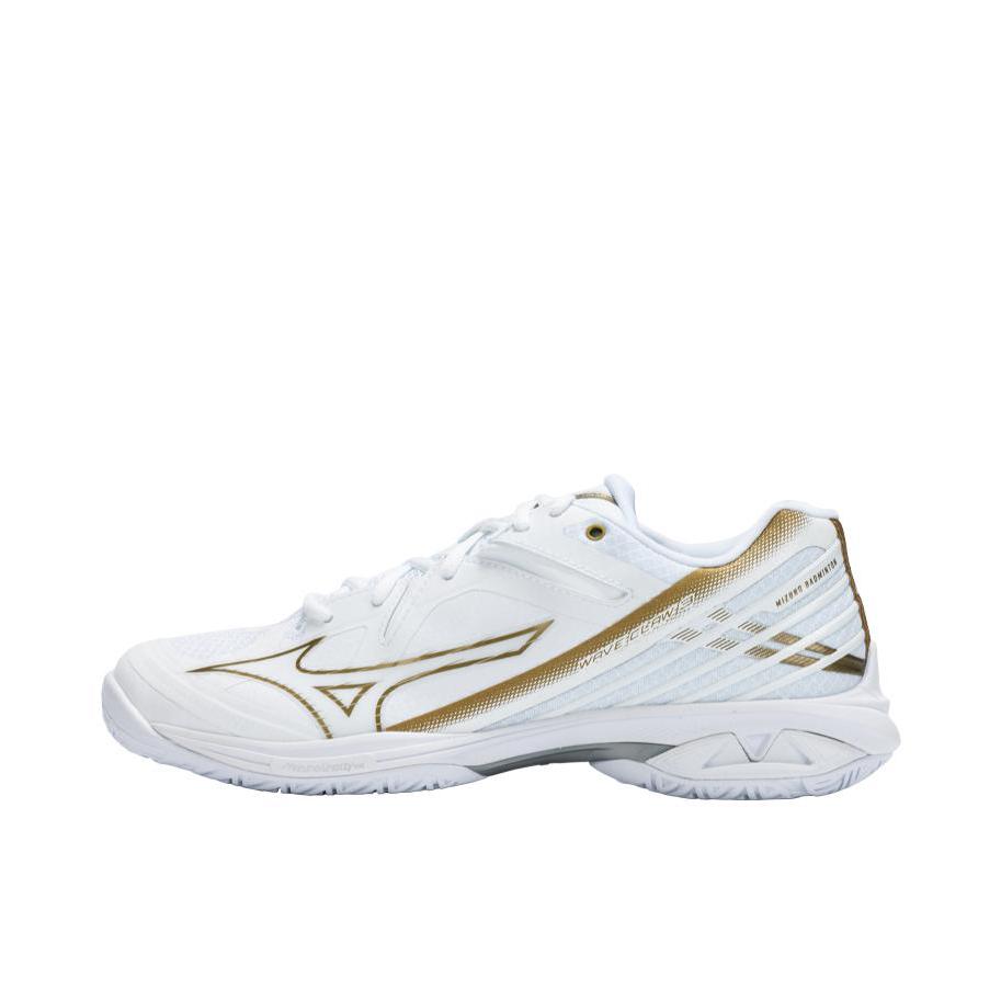 推荐商品：Mizuno/美津浓 Wave Claw 3 舒适潮流 减震防滑 回弹 羽毛球鞋 白色/金色/银色  