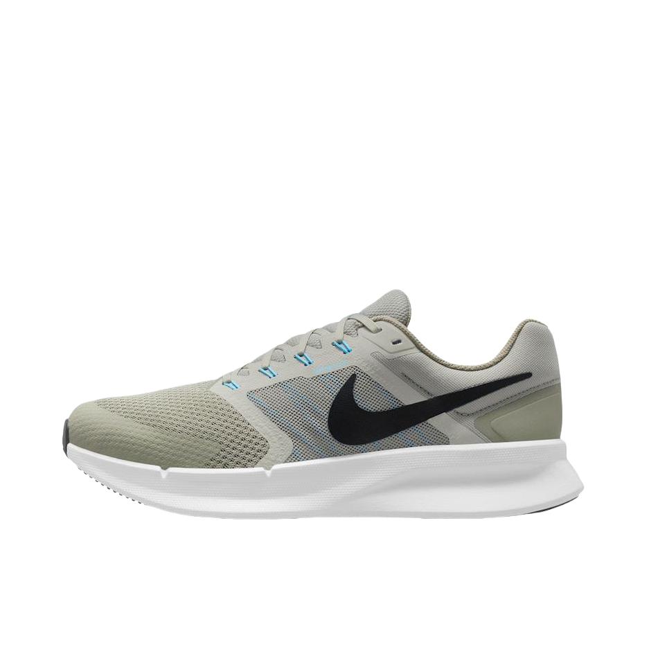 推荐商品：Nike Run Swift 3 跑鞋 减震防滑耐磨舒适网面透气缓震运动支撑贴合圆头耐穿耐用 浅灰色/绿色