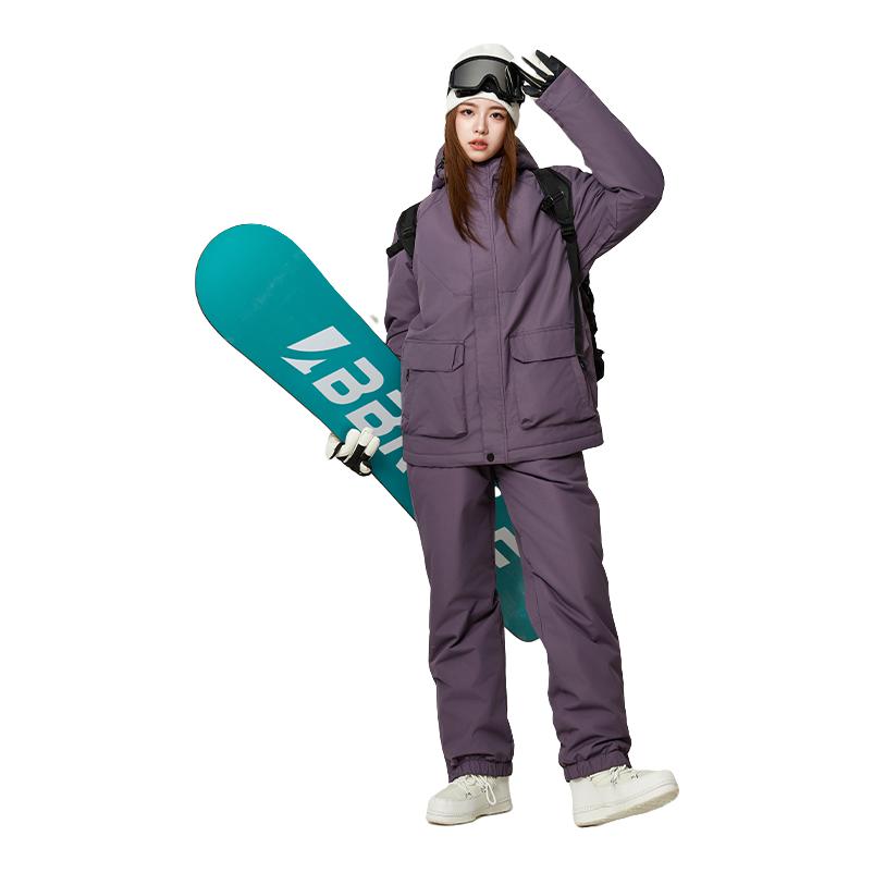 推荐商品：BBKULE/百倍客 防风防水保暖运动套装 XF-08 凝夜紫