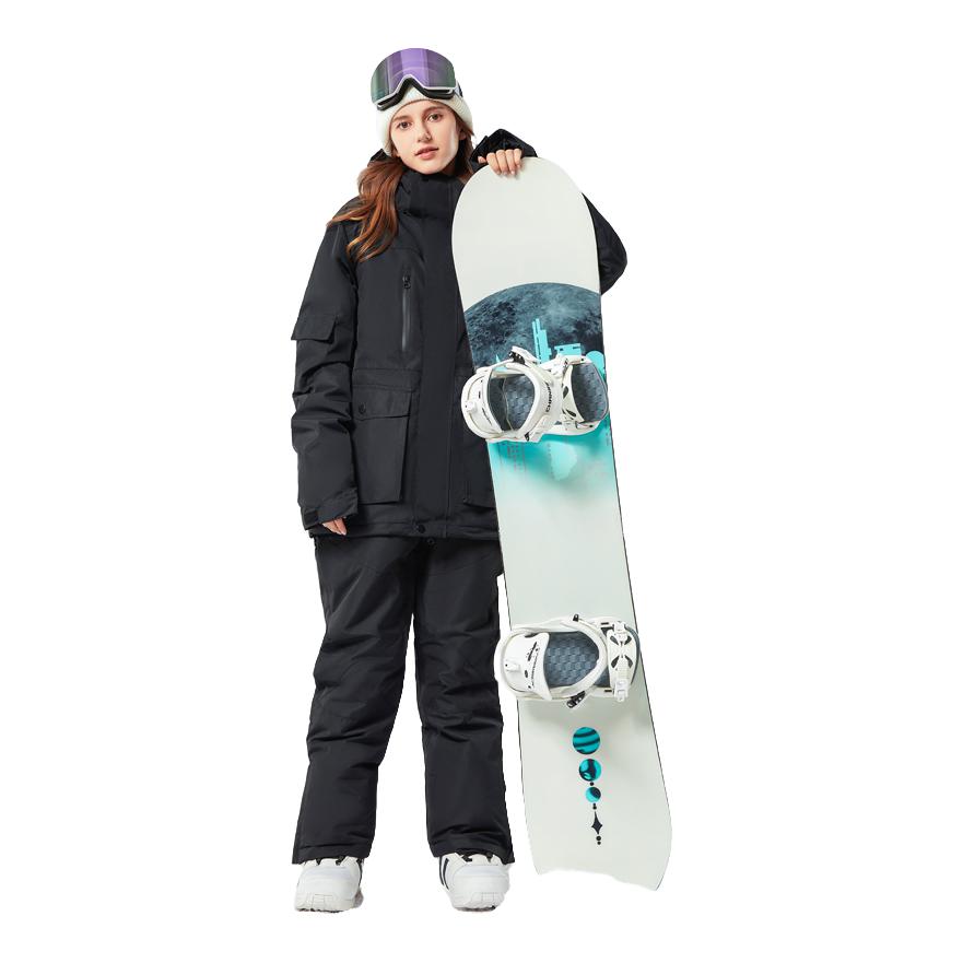 推荐商品：RIVIYELE/锐岩 防风防水保暖加厚运动套装 24-176CSTZ 黑