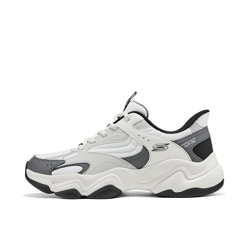 推荐商品：Skechers/斯凯奇 D'Lites 运动休闲鞋 复古舒适时尚百搭 117685 白色/多彩色/灰色
