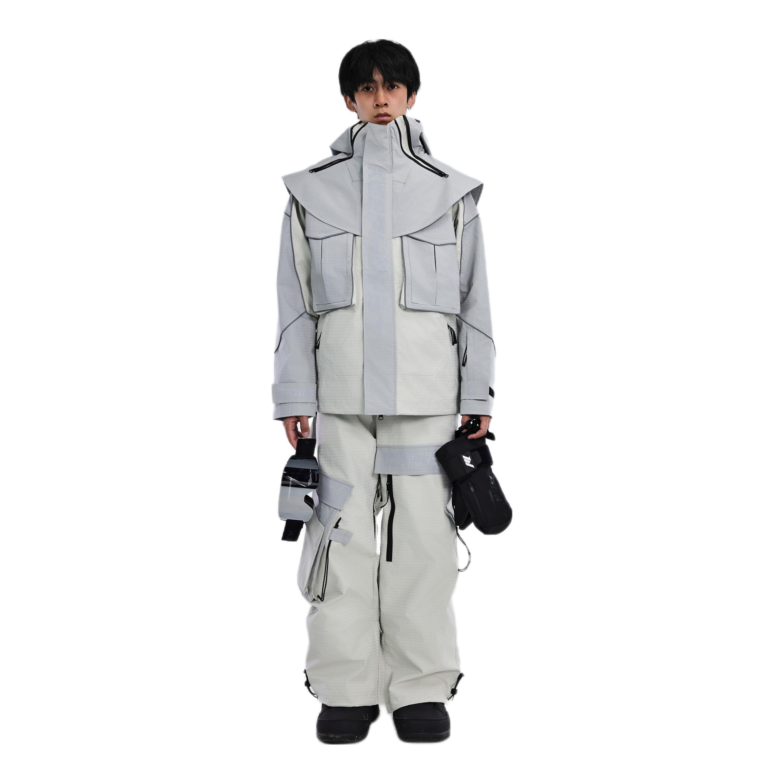 推荐商品：KeepMoney 防水三合一拉链运动套装 KM24026 星河银灰