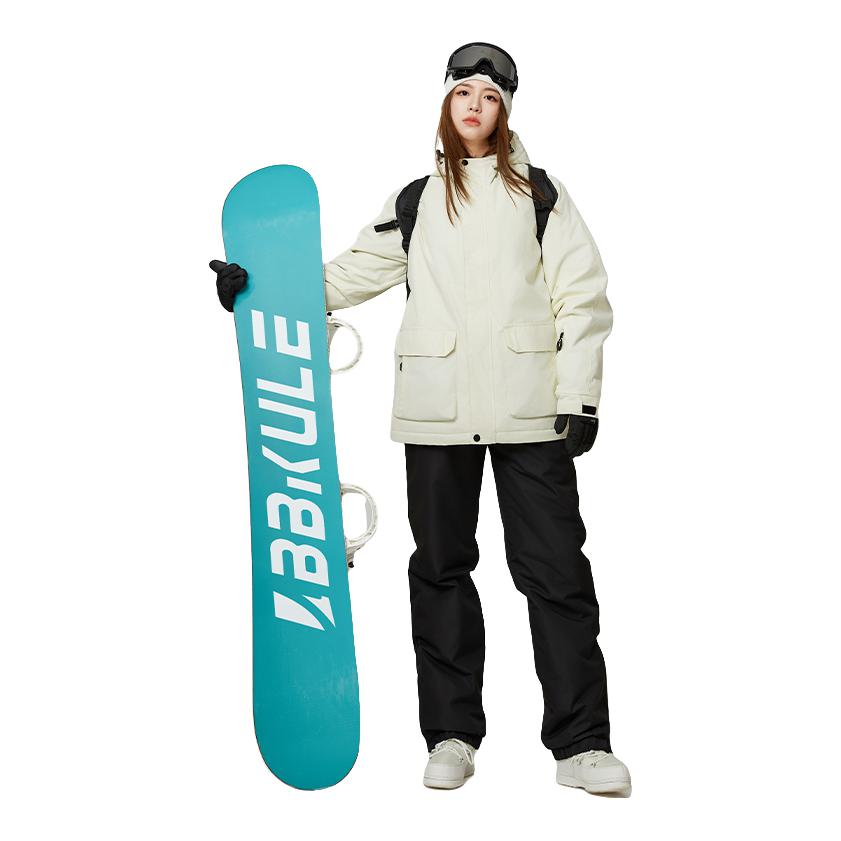 推荐商品：BBKULE/百倍客 防风防水保暖运动套装 xf-07 白滑雪服+黑滑雪裤