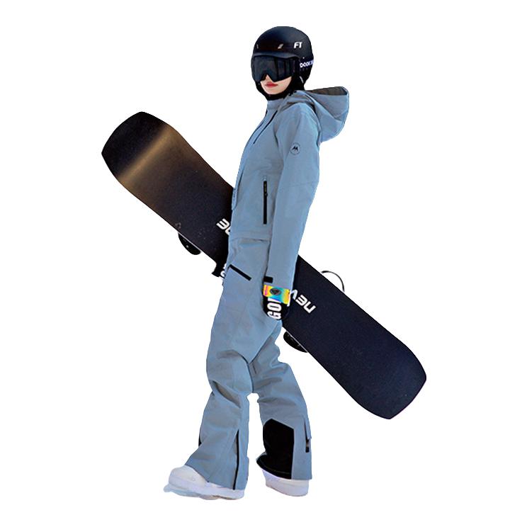 推荐商品：RAWRWAR 防风防水保暖连体背带运动套装 721 蓝