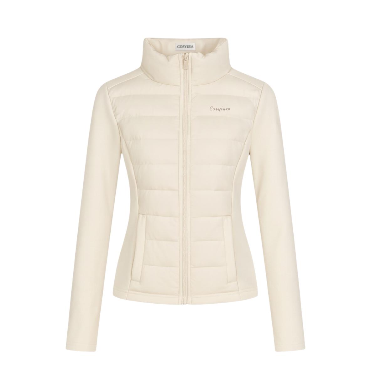 推荐商品：COSYISM 正肩摇粒绒拼接长袖棉服 女装 COSYW560 白