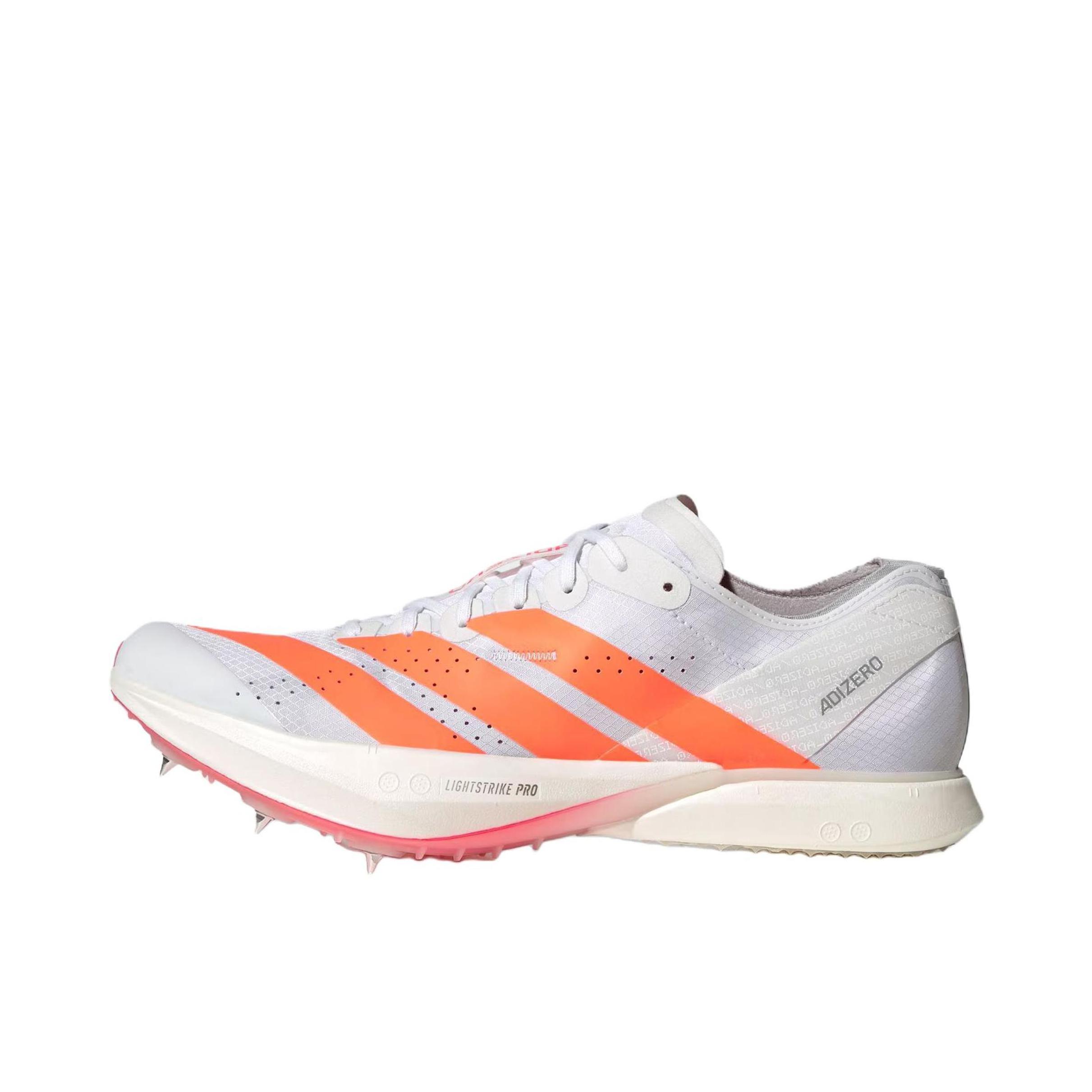 推荐商品：adidas adiZero Avanti 跑鞋 防滑耐磨减震碳板织物田径竞速长跑 羽白色