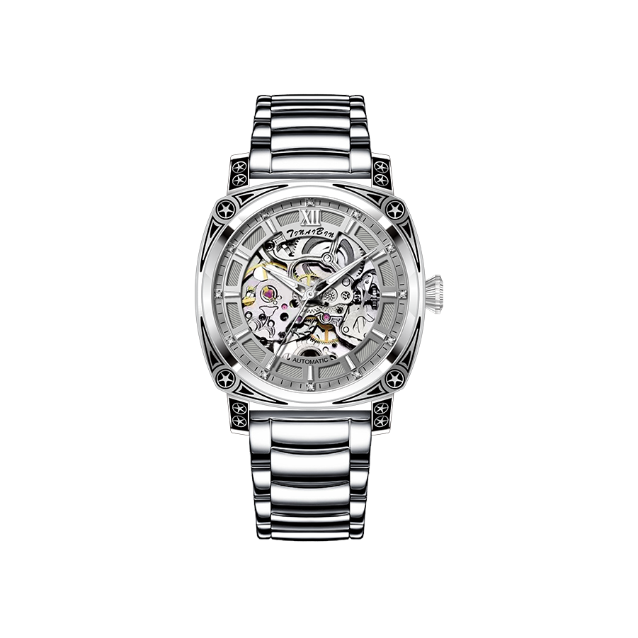 推荐商品：TINAIBIN/天宾 潮流镂空表盘机械男士手表