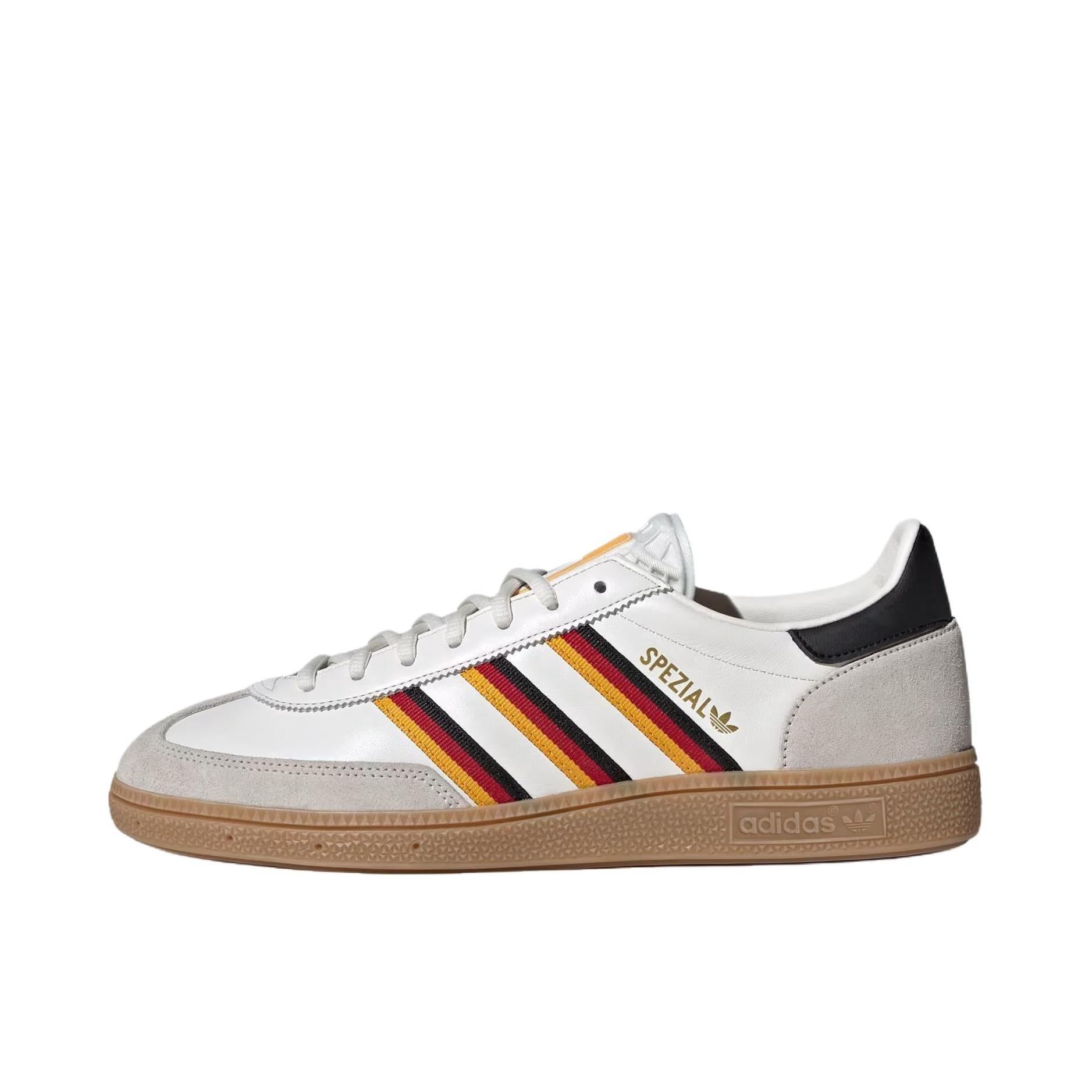 推荐商品：adidas Originals Handball Spezial 薄底鞋 T头鞋 德训鞋 板鞋 简约百搭复古轻便防滑耐磨贴合圆头耐穿 云白色