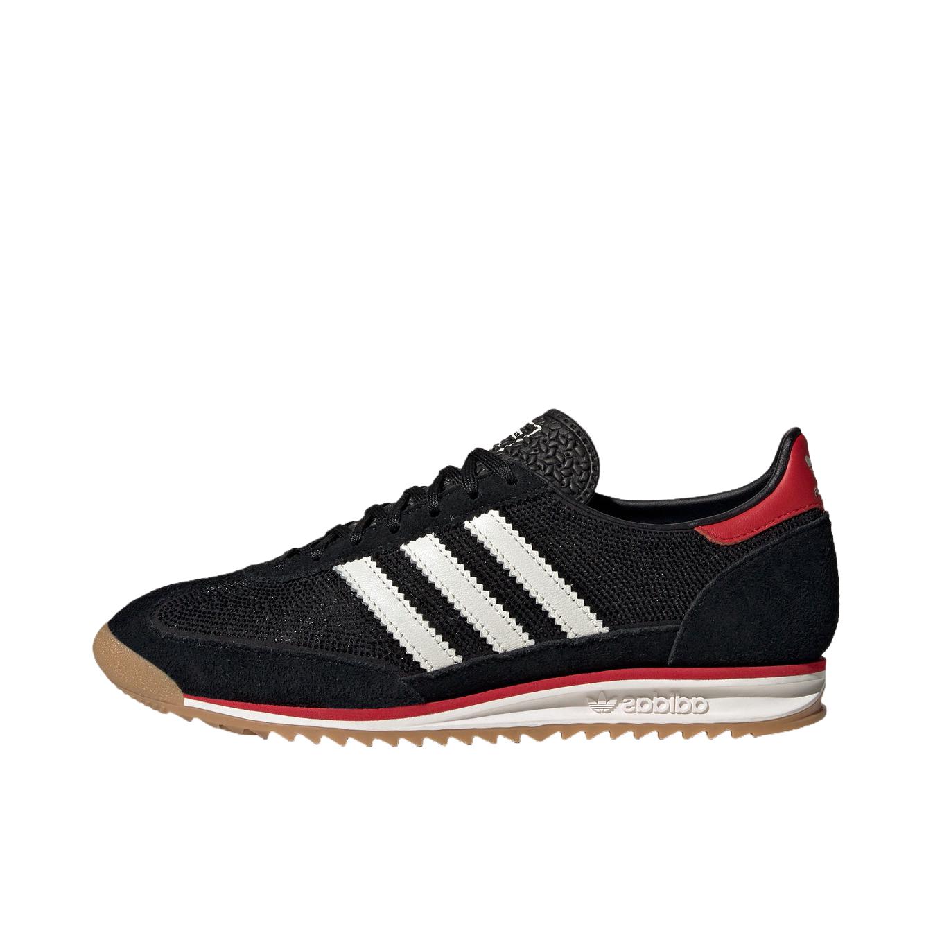 推荐商品：【马思纯同款】 adidas Originals SL 72 T头鞋 德训鞋 运动休闲鞋 轻便防滑耐磨透气舒适简约复古 黑色/汉玉白