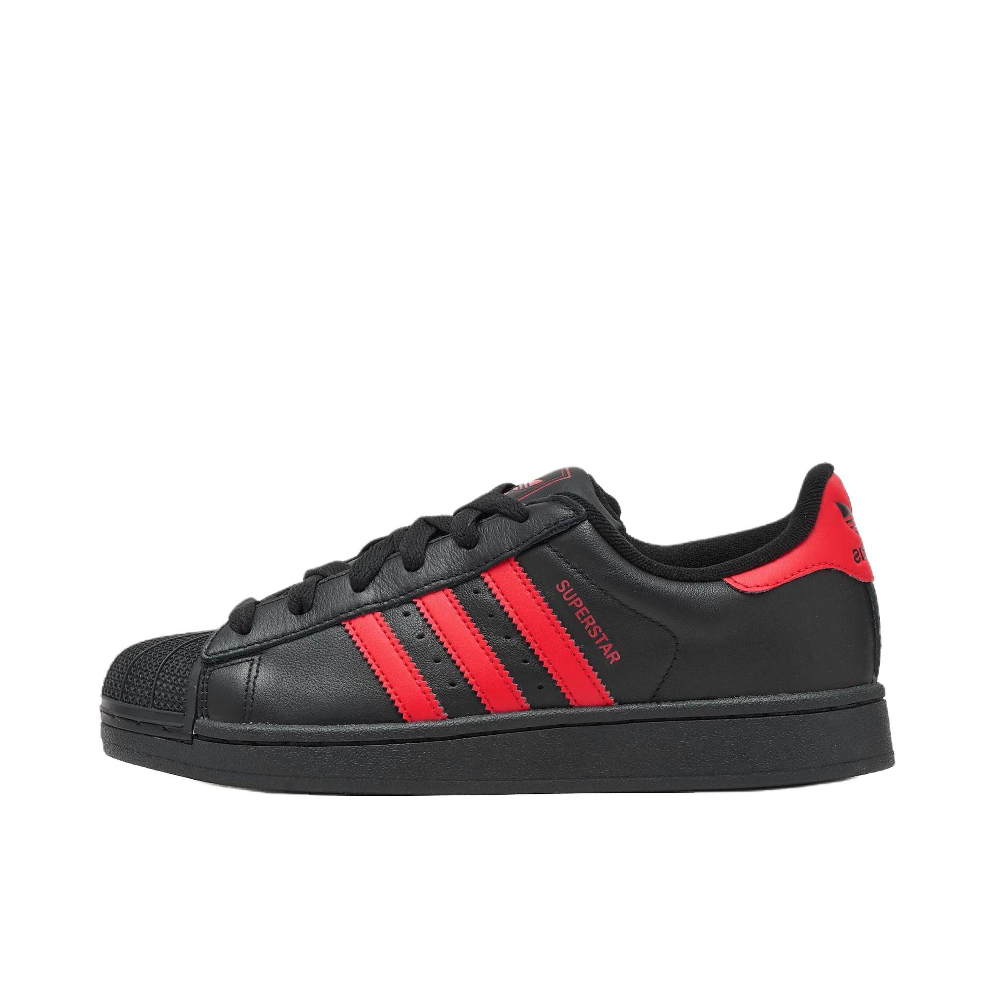 推荐商品：adidas Originals Superstar 2 板鞋 复古防滑耐磨贝壳头贴合圆头支撑 正黑色/红色