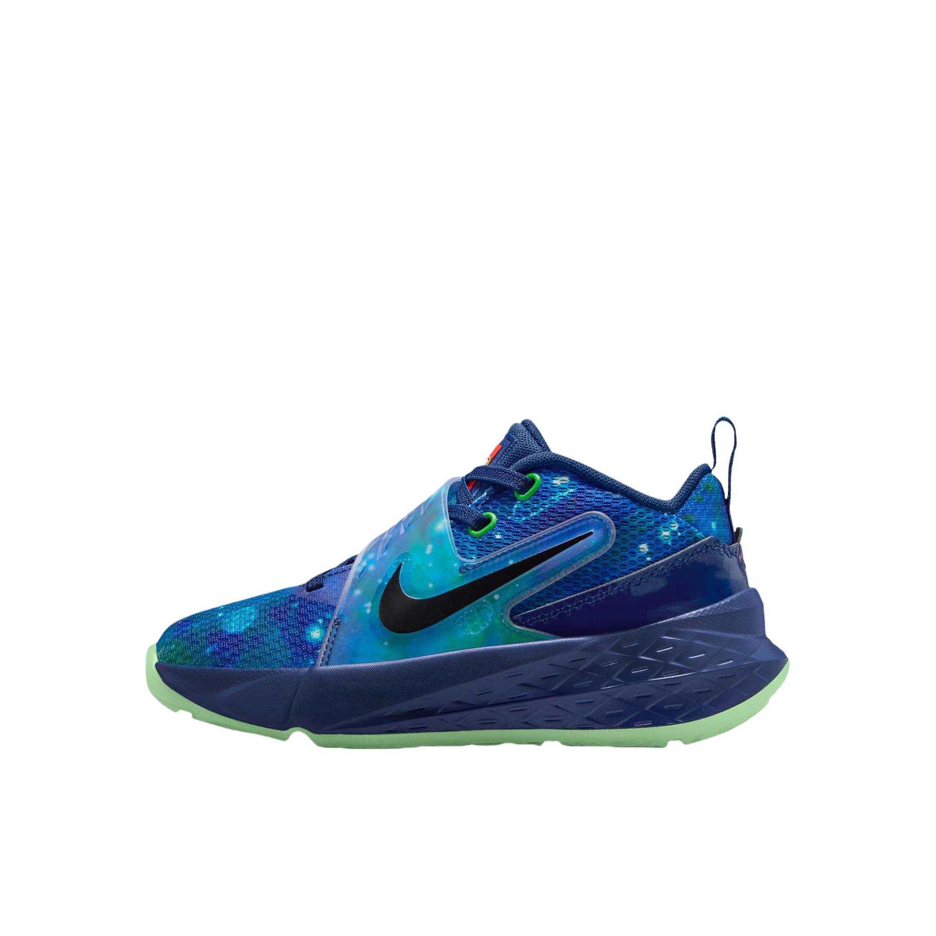 推荐商品：Nike Team Hustle D 12 易穿脱 儿童篮球鞋 小童/勇气蓝/黑色/多色/冲击绿