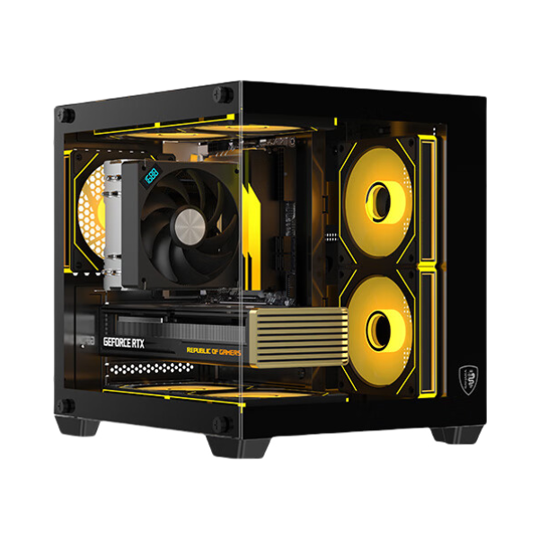 推荐商品：SAHARA/撒哈拉 太空舱3ITX 海景房电脑机箱 双面玻璃 支持MATX